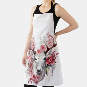 🌸 Delantal de Ciervo Floral Encantado
