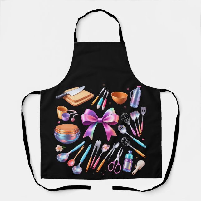 Delantal de Cocina Accesorios Arcoíris Adorable  (Anverso)