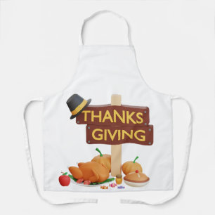 Delantal de cocina acogedor para Acción de Gracias