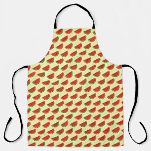 Delantal de cocina amarillo de sandía de verano
