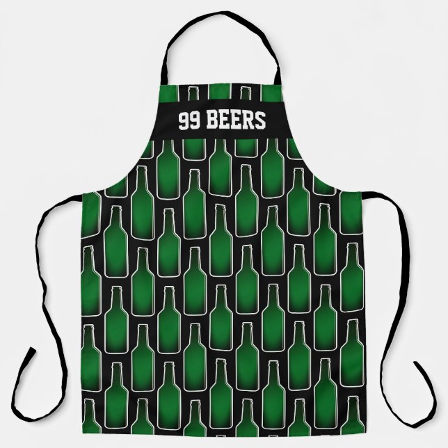 Delantal de cocina BBQ para hombres con estampado  (Anverso)