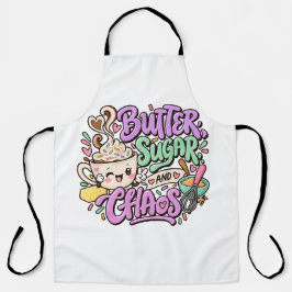 Delantal de cocina Butter Sugar And Chaos Mono