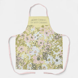 Delantal de cocina casera diseño floral rosa mante