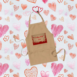 Delantal de Cocina Con Amor Corazón Memoria