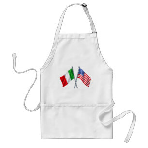 Delantal de cocina con bandera de Italia EE. UU.