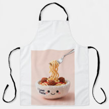 Delantal de cocina con el chef italiano que ama la