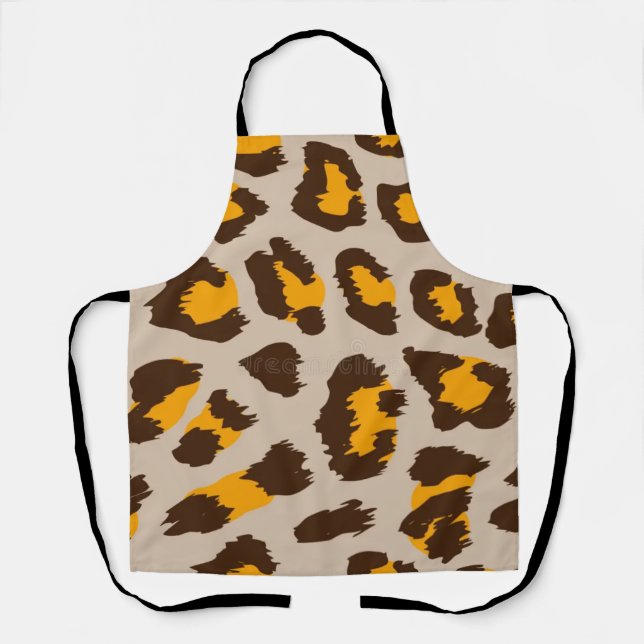 Delantal de cocina con estampado clásico de guepar (Anverso)