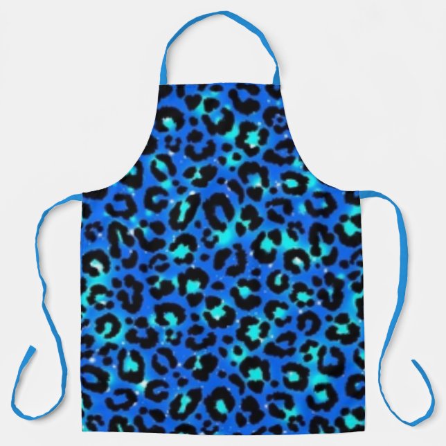 Delantal de cocina con estampado de animal de leop (Anverso)