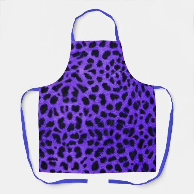 Delantal de cocina con estampado de animal leopard (Anverso)