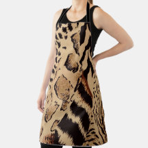 Delantal de cocina con estampado de animales