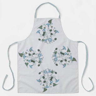 Delantal de Cocina con Estampado de Flor Blanca po