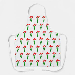 Delantal de cocina con estampado de flores de tuli