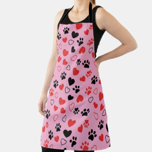 Delantal de cocina con estampado de huellas de pat