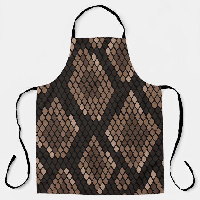 Delantal de Cocina con Estampado de Piel de Serpie (Anverso)