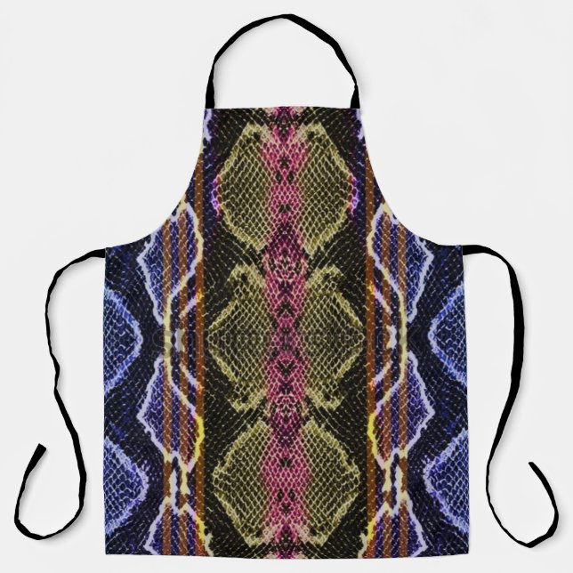 Delantal de Cocina con Estampado de Piel de Serpie (Anverso)