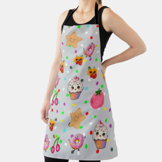 Delantal de cocina con estampado total personaliza