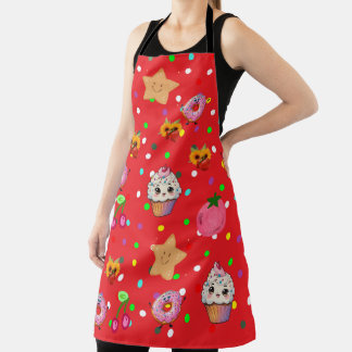 Delantal de cocina con estampado total personaliza