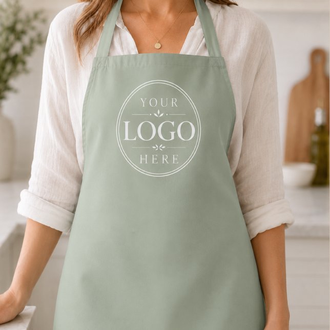 Delantal de Cocina con Logo Verde Menta Profesiona (Subido por el creador)