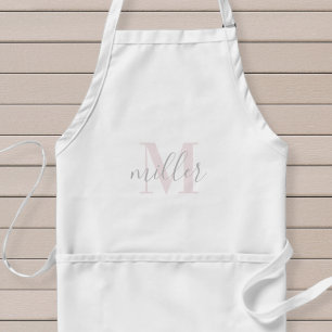Delantal de cocina con monograma de apellido de fa