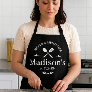 Delantal de cocina con nombre personalizado con co
