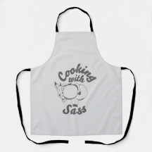 delantal de cocina con sass gris suave