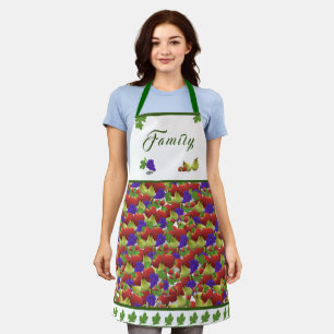 Delantal de cocina con tema de frutas coloridas