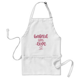 Delantal de cocina Cute Baked With Love
