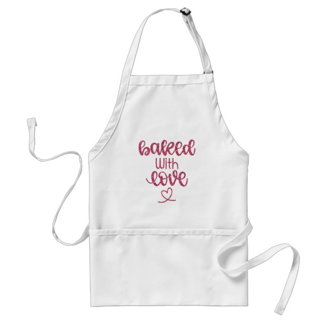 Delantal de cocina Cute Baked With Love (Frente)