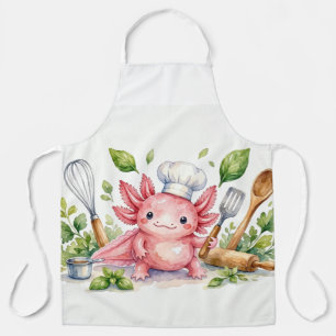 Delantal de cocina de ajolote chef Kawaii lindo