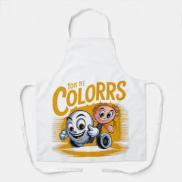 Delantal de cocina de dibujos animados de arte pop