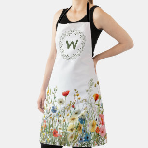 Delantal de Cocina de Flores Silvestres Corona del