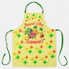 Delantal de cocina de frutas kawaii lindas como el