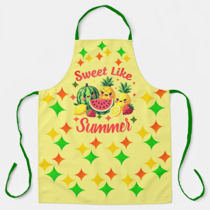 Delantal de cocina de frutas kawaii lindas como el
