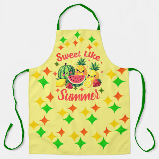 Delantal de cocina de frutas kawaii lindas como el