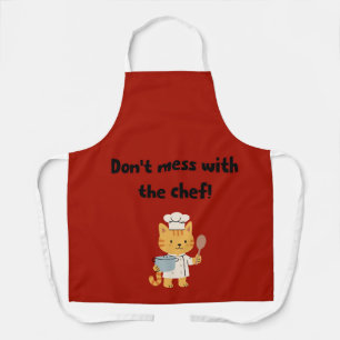Delantal de cocina de gato lindo - Divertido