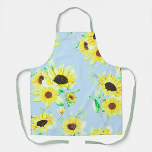 Delantal de cocina de girasoles florales vintage