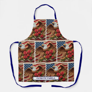 Delantal de cocina de la bandera americana – Patri