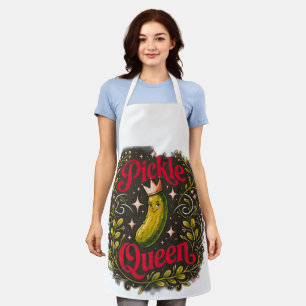 Delantal de Cocina de la Reina del Pepino Divertid