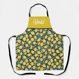 Delantal de cocina de limón personalizado