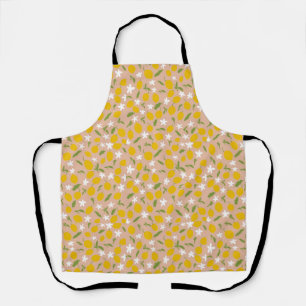 Delantal de cocina de limón siciliano hermoso
