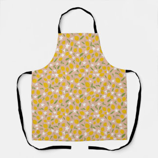 Delantal de cocina de limón siciliano hermoso