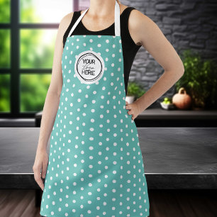 Delantal de Cocina de Lunares Turquesa Personaliza