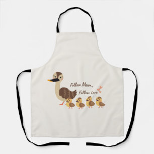 Delantal de cocina de mamá pato y patitos lindos