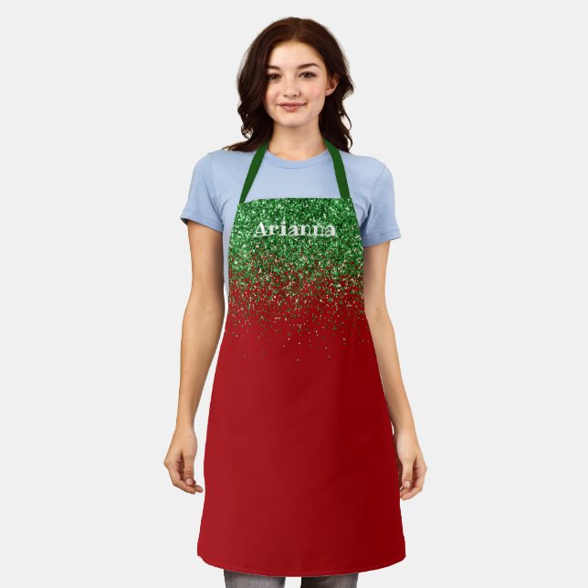 Delantal de cocina de Navidad personalizado (Gastado)