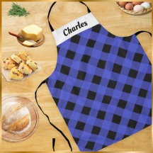 Delantal de cocina de Navidad personalizado Blue B