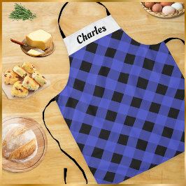 Delantal de cocina de Navidad personalizado Blue B