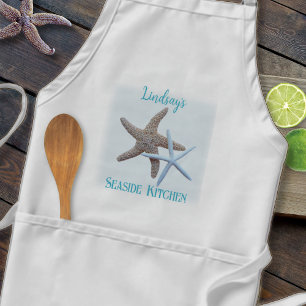 Delantal de cocina de playa personalizado con estr