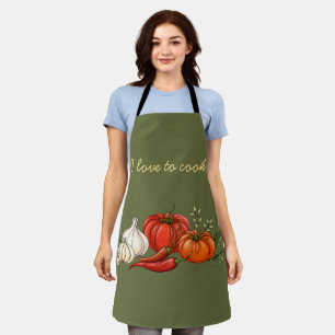 Delantal de cocina de verduras Love to Cook