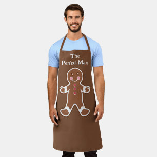 Delantal de cocina divertido hombre de jengibre