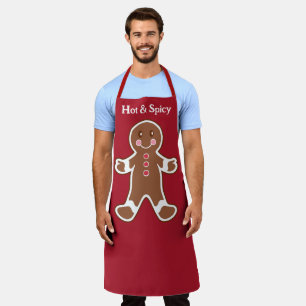 Delantal de cocina divertido hombre de jengibre